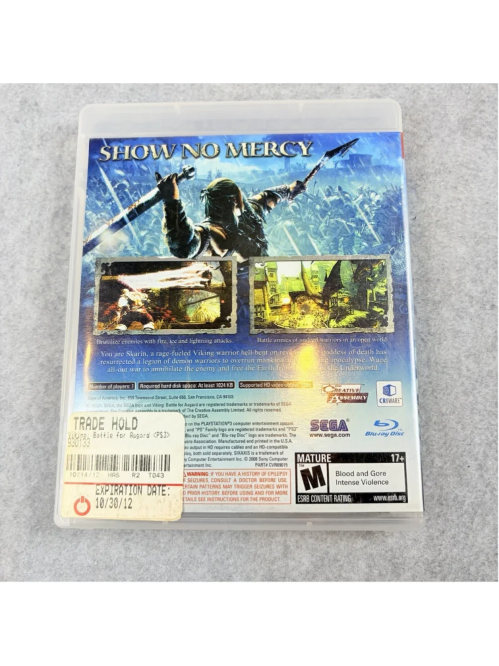 Viking: Battle for Asgard (Sony PlayStation 3, 2008) CIB Very Good